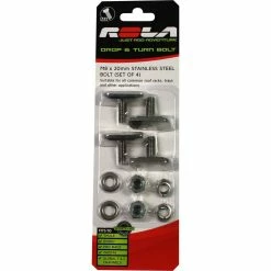 Rola Drop & Turn Channel Bolt M8 X 20mm 4 Pack